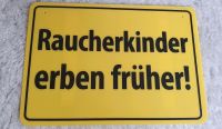 Schild Plastik Raucherkinder erben früher Stuttgart - Zuffenhausen Vorschau