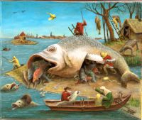 Pieter Bruegel, Öl auf Leinwand/ Holz „Die großen Fische fressen Rheinland-Pfalz - Feilbingert Vorschau