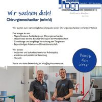 Chirurgiemechaniker, Feinwerkmechaniker (M/W/D) Medizintechnik Baden-Württemberg - Wurmlingen Vorschau