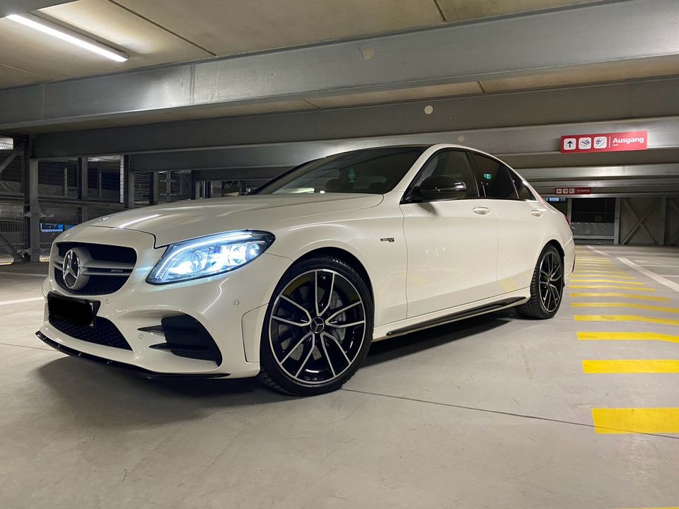 Mercedes C43 AMG 4MATIC Designo Diamantweiß VOLL in Gelsenkirchen