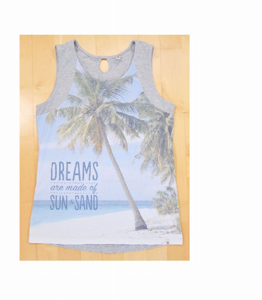 Jako-o Fit-z Tank-Top T-Shirt Foto-Print Palmen 182 38 M in Dietramszell