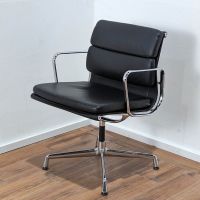 Vitra Soft Pad Chair EA208 - Konferenzstuhl - Leder schwarz Hessen - Griesheim Vorschau