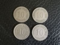 4 verschiedene  Münzen Deutsches Reich 10 Pfennig Niedersachsen - Kirchlinteln Vorschau