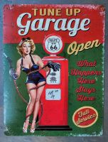 Blechschild Tune Up Garage PinUp Tanken Zapfsäule Route66 NEU Niedersachsen - Bissendorf Vorschau