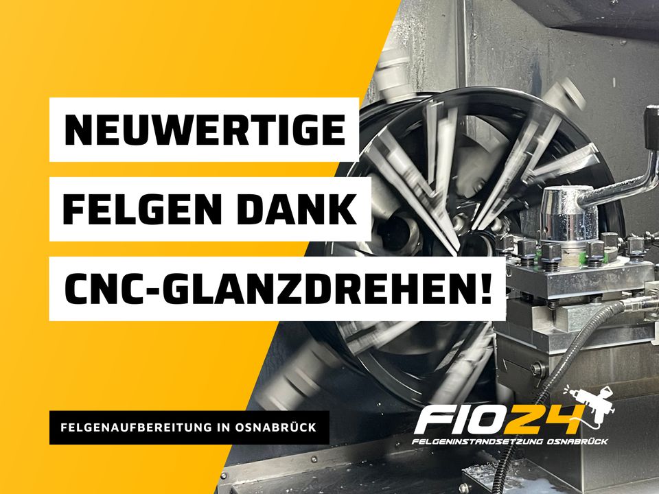 Felgen drehen, CNC Glanzdrehen, Felgen abdrehen, Reparatur in Osnabrück