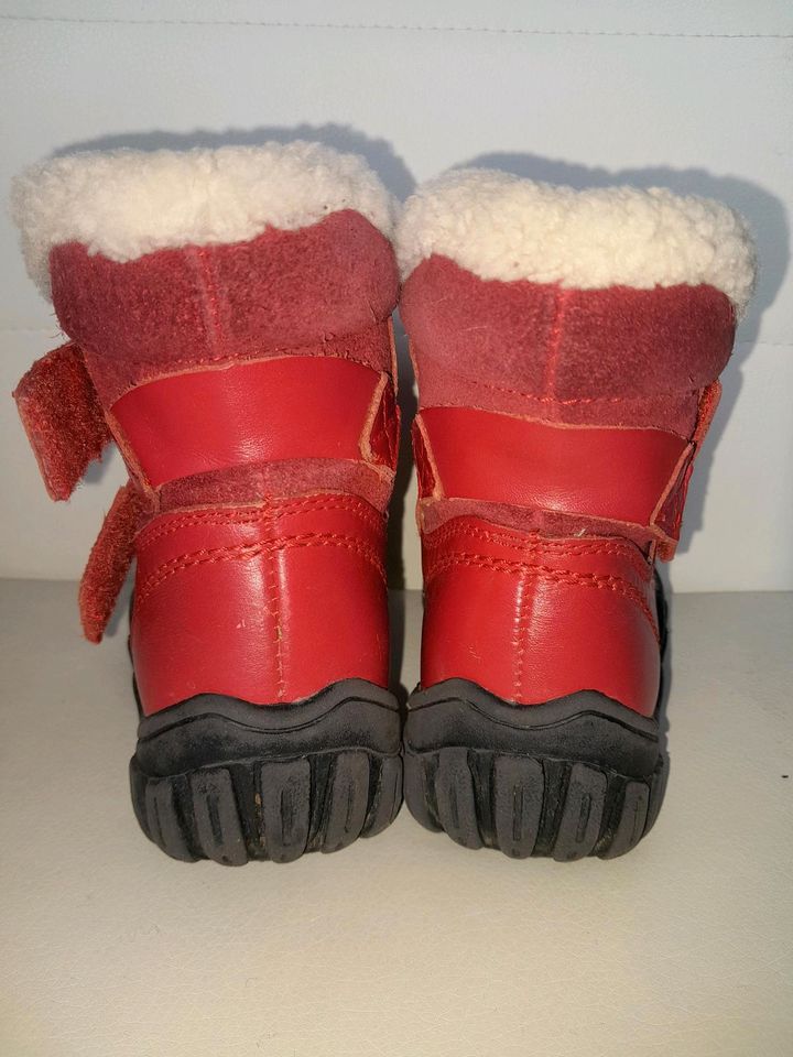 Winterstiefel aus Echtleder mit Kunstpelz Gr. 25 in Haar