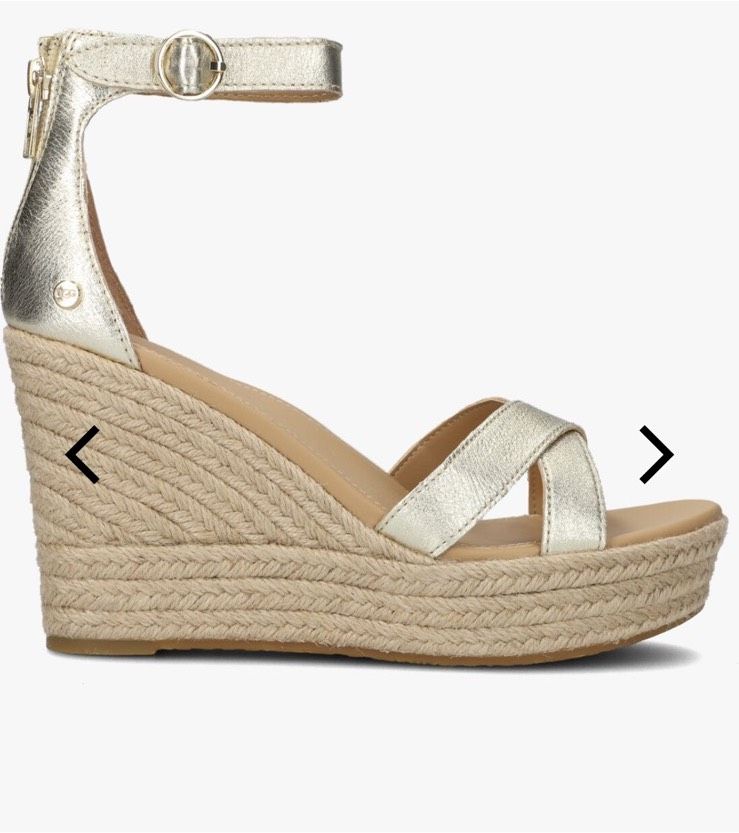 ❤️ UGG EZRAH 37 Gold Plateau Wedges Sandale NEU in Aschaffenburg