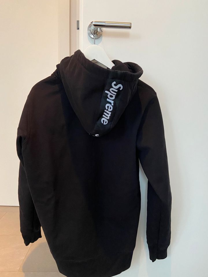 Supreme Tape Logo Zip-Up Hoodie FW14 Sweatshirt Black M in Dreieich
