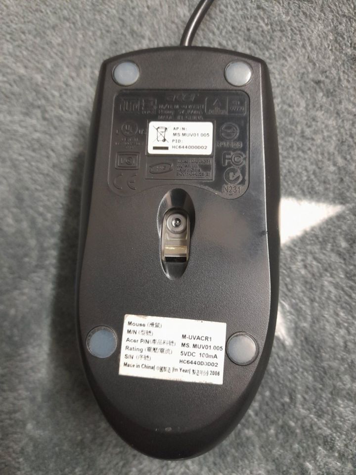 Kabelgebundene USB-Maus (Marke Acer) in Dingelstädt