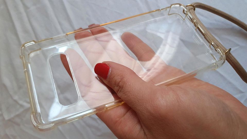 Handycase Umhängehülle Samsung Galaxy S10 transparent beige gold in Fellbach