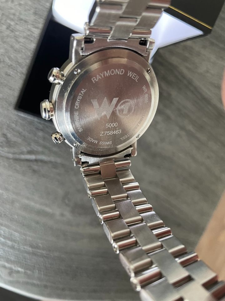 Raymond Weil Uhr Geneve Edelstahl Zifferblatt W1 in Düsseldorf