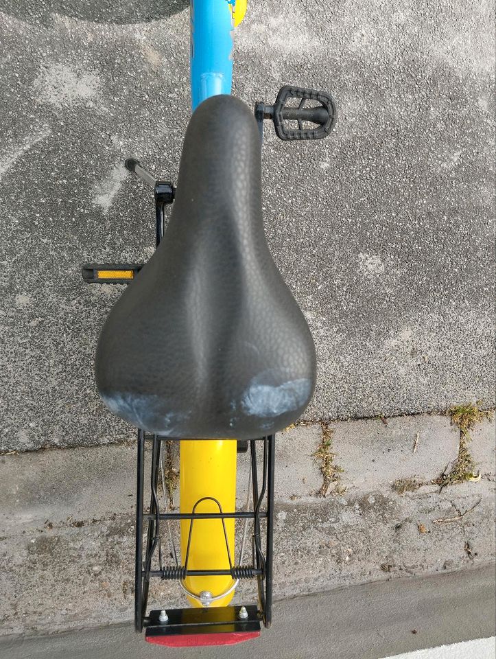 Meckenzie Kinderfahrrad mit Fahrradkorb blau/gelb in Lambsheim