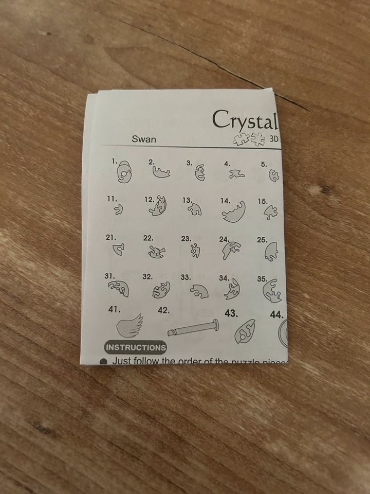 Chrystal Puzzle Schwan, neu, 44 Teile, 14+ in Lorch