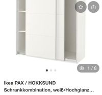 Ikea PAX / HOKKSUND Schrankkombination, weiß/Hochglanz Frankfurt am Main - Kalbach-Riedberg Vorschau