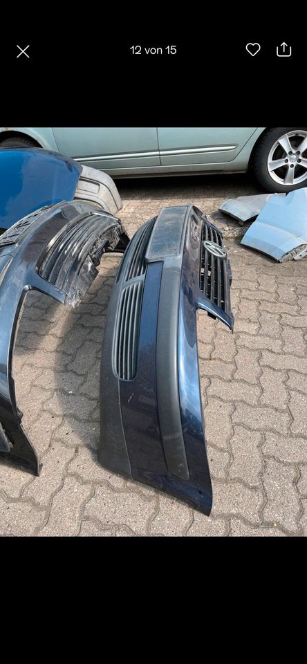 VW Passat B5 Motorhaube Stoßstange Tür Blau Schwarz in Rümpel
