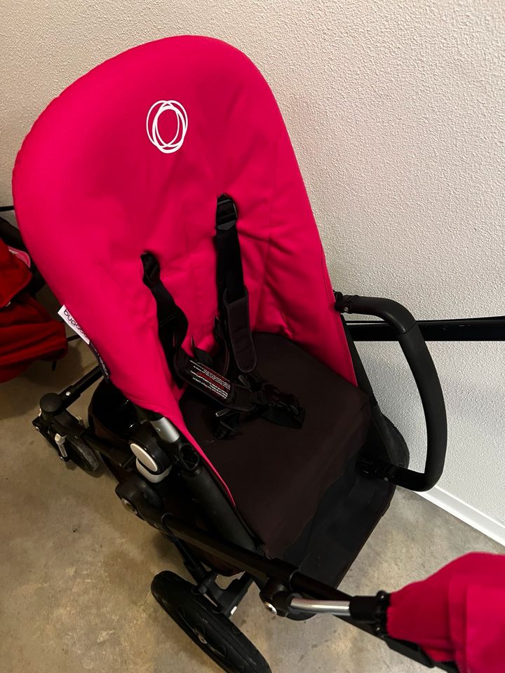 Bugaboo Cameleon 3 Schwarz AllBlack Pink Dach Schirm in Altenmünster