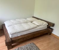 Bett aus Echtholz | Massive Balken | 140 cm x 200 cm Bochum - Bochum-Ost Vorschau