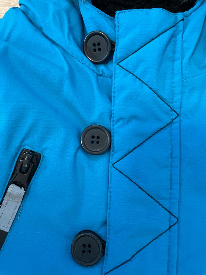 Winterjacke Parka blau schwarz Kapuze 98 Topolino warm in Dissen am Teutoburger Wald