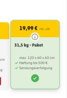 DHL Paket bis 31,5 kg Coupon Code für Online Paketmarke München - Au-Haidhausen Vorschau