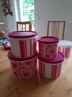 Tupperware Dosen mit Herzen und Streifen, pink, Nordrhein-Westfalen - Welver Vorschau