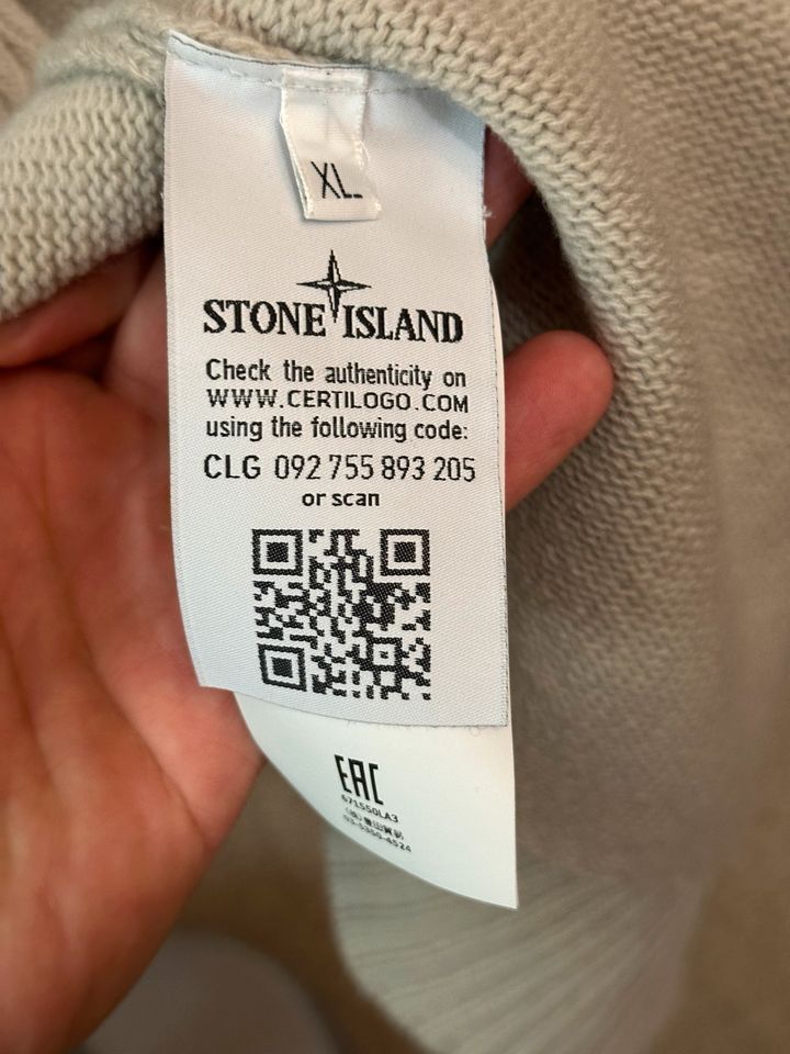 Stone Island Strickjacke Jacke Herren beige XL Wolle (B66) in München