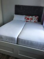1,60 Bett mit Matratzen über Lattenrost sowie Rückwand Hamburg Barmbek - Hamburg Barmbek-Süd  Vorschau