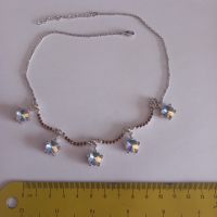 Silberne Kette/Collier mit Swarovski Kristallen Hessen - Kalbach Vorschau