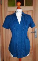 Esprit edc Kurzarm Bluse Pailletten Größe 38 petrol Bayern - Weismain Vorschau