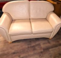 Ledersofa beige Nordrhein-Westfalen - Bergkamen Vorschau