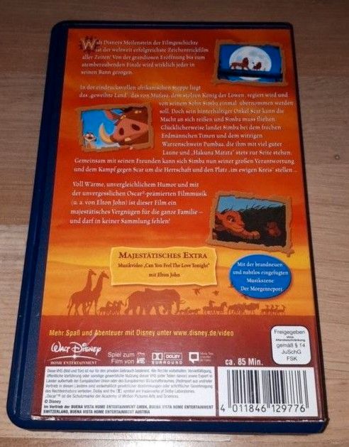 Videofilm VHS Kassette Original Walt Disneys Der König der Löwen in Osnabrück