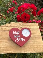 Betonherz „Ich liebe dich“ Teelichter Teelichtherz Valentinstag Hessen - Willingshausen Vorschau