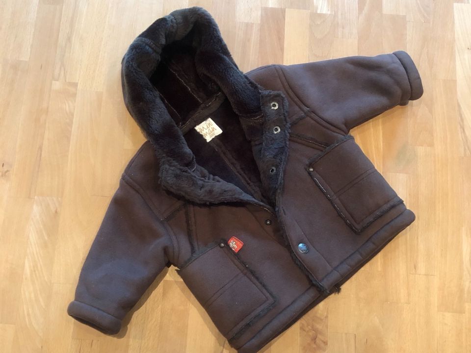 Kuschelige Jacke MINIMAN Gr. 74 / 9 Mon braun • innen Teddyfell in Garbsen