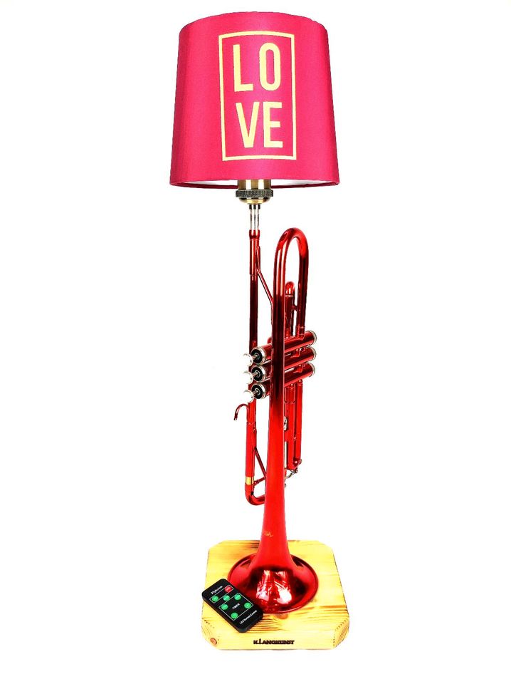 Trompetenlampe, Trompete, LED Lampe, Tischlampe, Stehlampe in Jengen