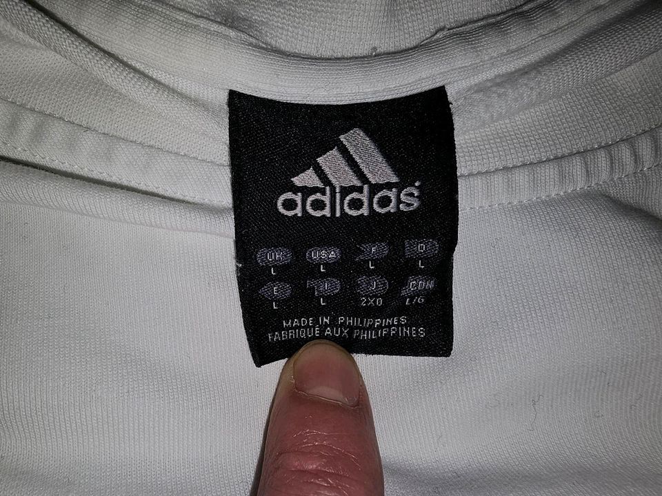 Original Adidas Herren T-Shirt weiß Gr. L in Visbek