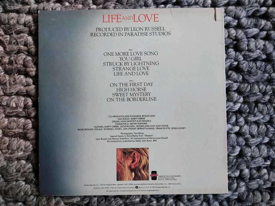 Leon Russel Life and Love Vinyl LP in Hamburg