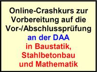 Online Crashkurs/Nachhilfe für Bautechnik(DAA) vom Bauingenieur Kr. Dachau - Dachau Vorschau