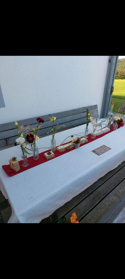 12 Teelicht - Holz handgemacht Hochzeit Deko Geburtstag in Wiesenfelden