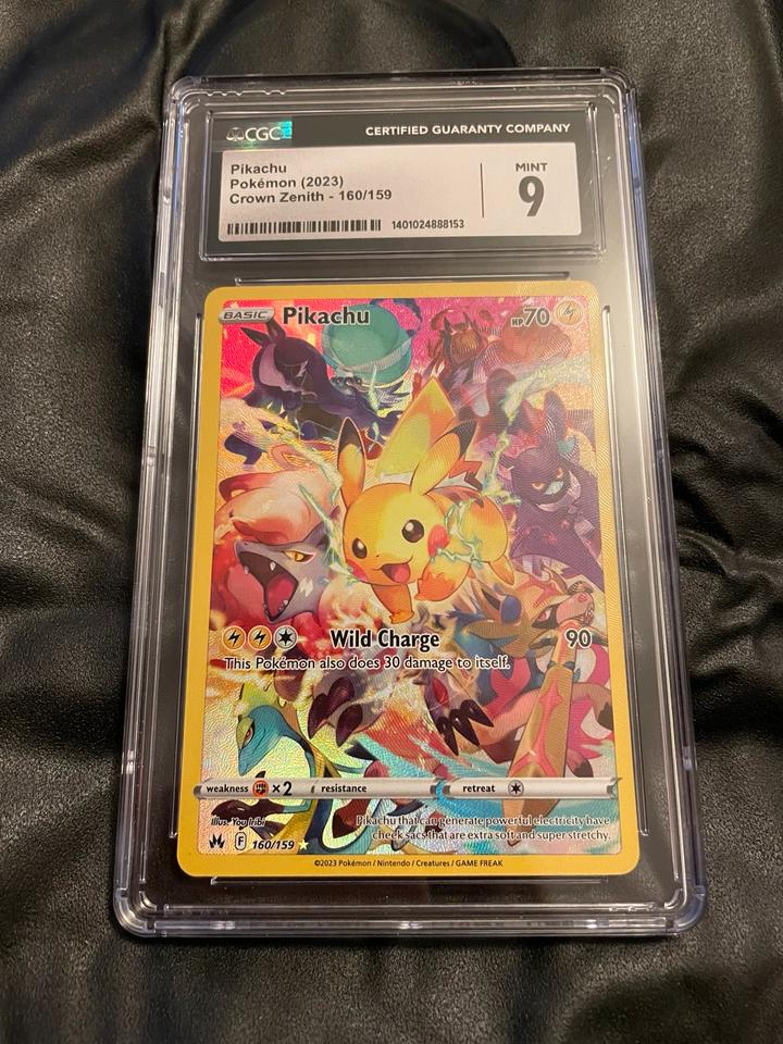 Pokemon Karte Pikachu 160/159 Crown Zenith EN SR CGC 9 Mint in Frankfurt am Main