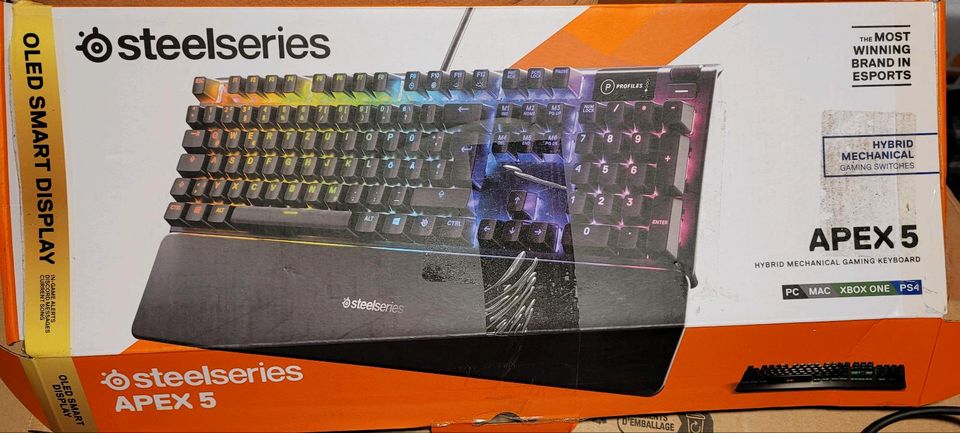 Steelseries Apex 5 Hybrid Gaming Tastatur in Silz