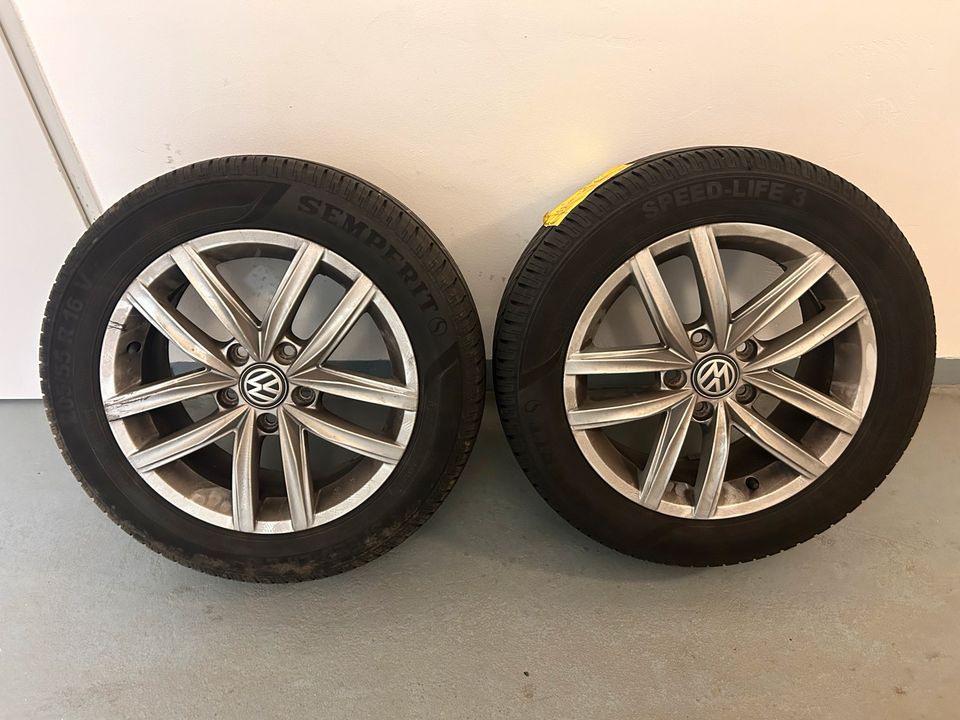 4x Sommerreifen auf Alufelgen Volkswagen 205 55 R16 in Neu-Anspach