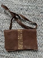 Ledertasche Cowboysbag dunkelbraun Handtasche Tasche Leder Nieten Niedersachsen - Schellerten Vorschau