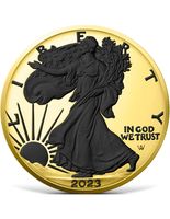 Silbermünze 1 oz American Silver Eagle Gold Black Platinum 2023 Niedersachsen - Fürstenau Vorschau