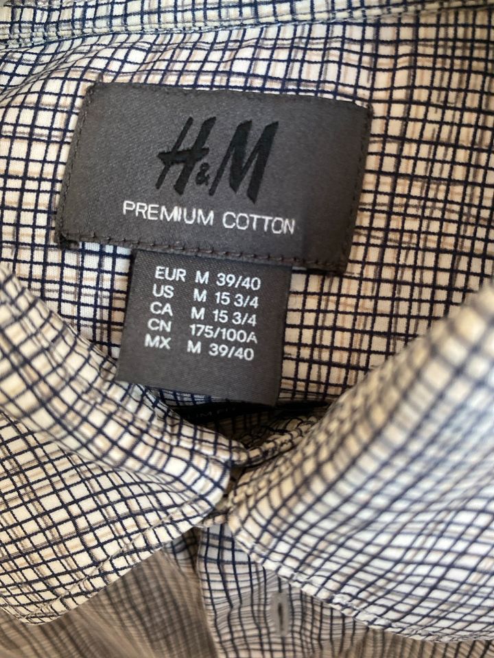 Männerhemd Selected H&M Slim Fit Jeans Grau in Leimen