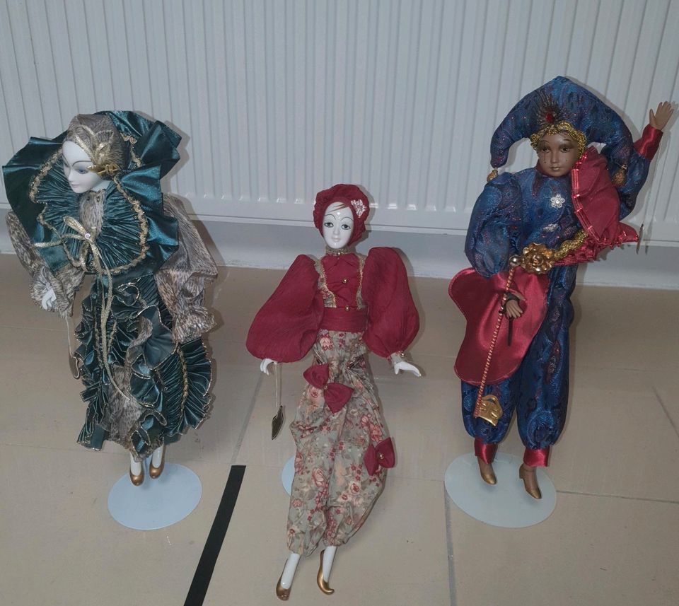 3x Harlekin /Clown Porzellan  Gilde Handwerk in Uetze