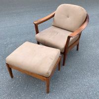 Sessel Hocker Wilhelm Knoll Design Easychair Holz Leder vintage Nürnberg (Mittelfr) - Mitte Vorschau