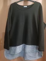 Pulli mit Blusen Einsatz - schwarz - Janina curved - Gr. 52 Hessen - Beselich Vorschau