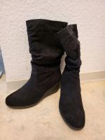 Schwarze, gefütterte Graceland Stiefel mit Keilabsatz Hessen - Kaufungen Vorschau