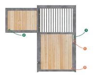 Pferdestalltür, Stalltür STANDARD mit Gitter und Fensterladen Nordrhein-Westfalen - Mettingen Vorschau