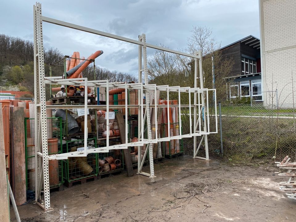 Einseitiges Langgutregal senkrecht 4 m hoch, 5,70 m breit in Rudolstadt