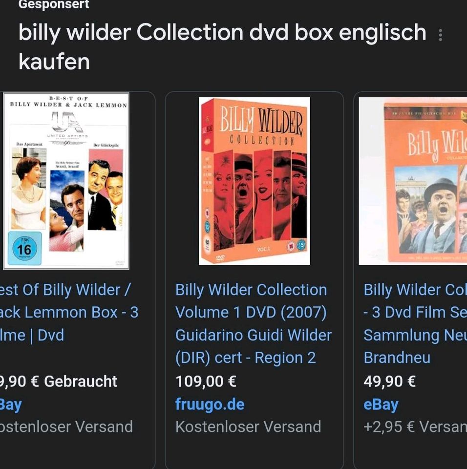 Harry Potter BluRay Box Span. Eng. Billy Wilder Collection DVD in Neuss